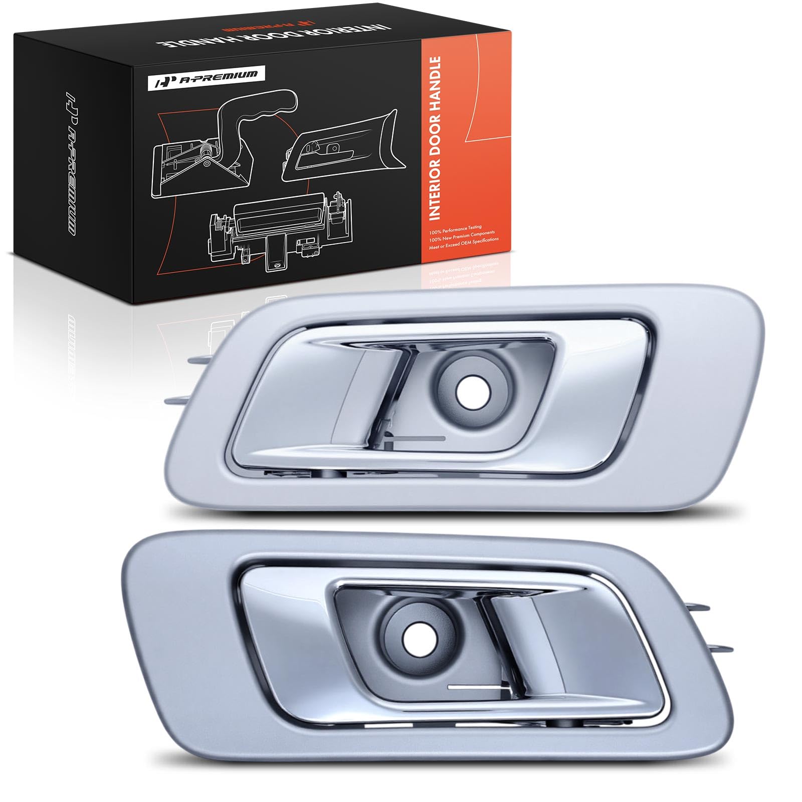 Photo 1 of ***MISSING ONE -SELLING AS IS*** A-Premium Inside Interior Door Handles Compatible with Ford Explorer 2011-2016, Police Interceptor Utility 2013-2019, Silver+Gray, 2-PC Set, Rear Driver and Passenger Side