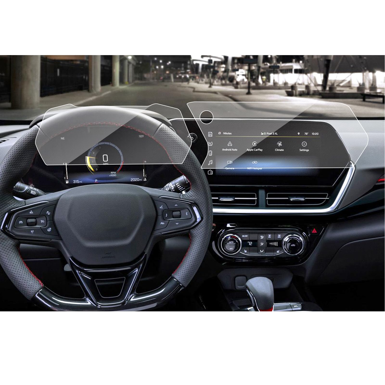 SXCY 2PCS for 2024 2025 Chevrolet Trax/Trailblazer Screen Protector 2024 2025 Trax Accessories Tempered Glass [GPS 11 In+Dash 8 In] Touch Screen Cover