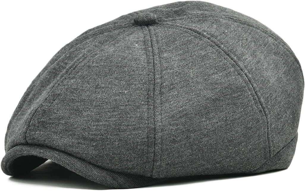 VOBOOMMen Newsboy Cap 8 Panel Cotton Flat Ivy Gatsby Driving Hat