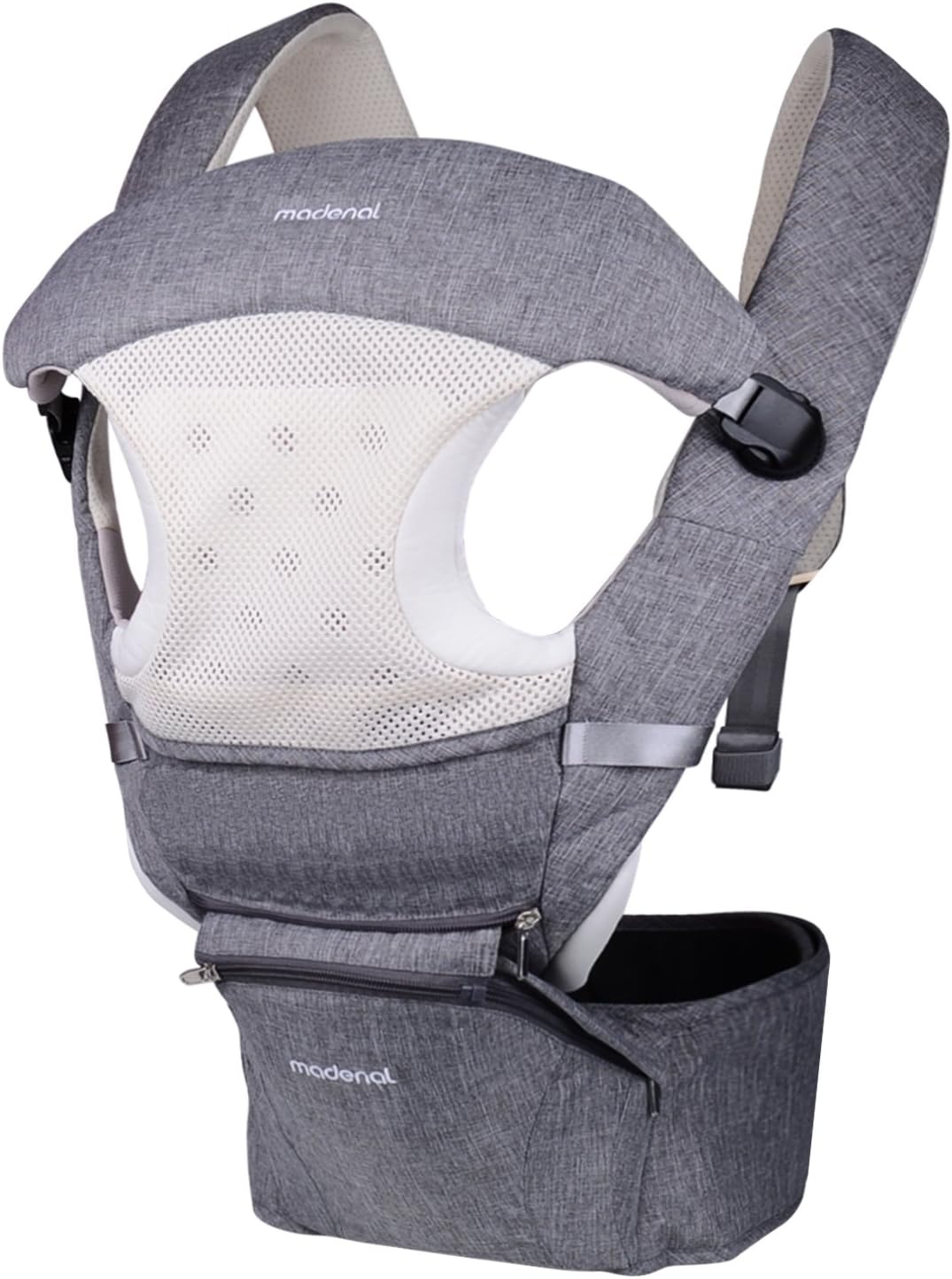 360º Ergonomic Baby Carrier with Hip Seat, 10 Positions For All Seasons, 48.8'' Maximum Adjustable Waistband, Breathable and Soft Fabric