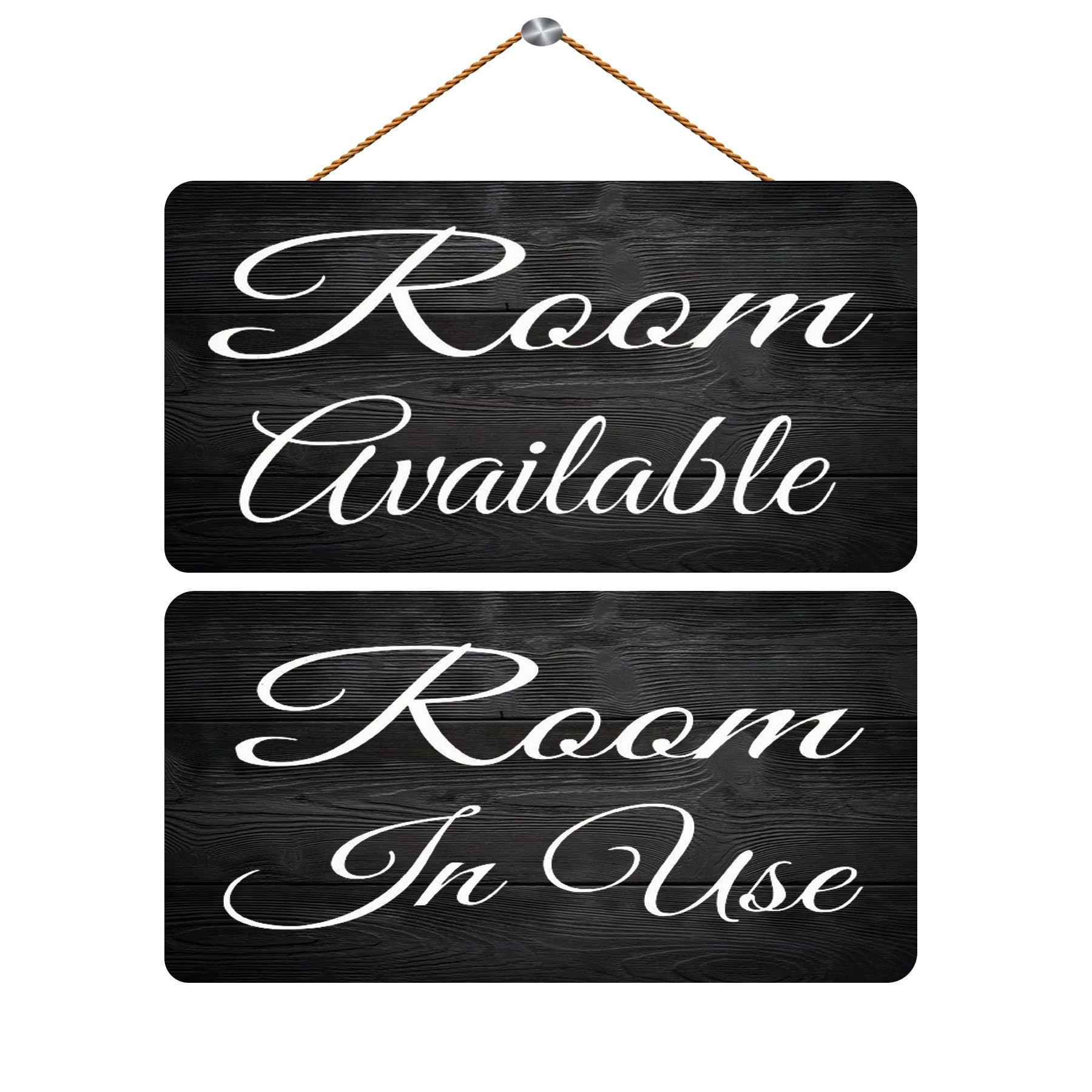 Compladeta Two Sided Room Available In Use Custom Wood Sign Welcome Wooden Front Door Decor Wall Plaque House Wood Sign Porch Decorations Home Decor Hanging 30X15Cm 6X12 Inch