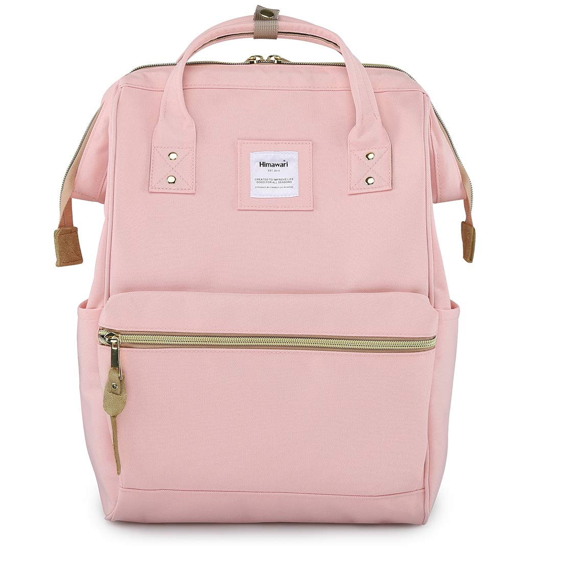 himawari Laptop Backpack for Women&Men,Wide Open Large USB Charging Port 15.6 Inch Laptop Doctor College Work Bag (9001- USB Pink)