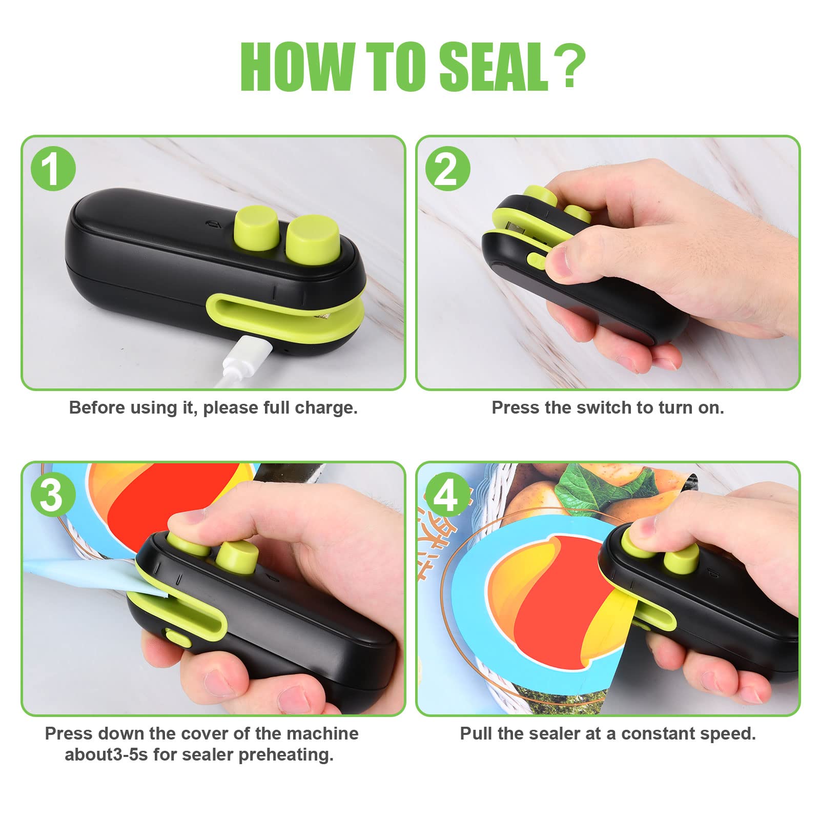 Mini Scelleur Thermique,2 En 1 Mini Scellant Pour Sacs Bag Sealer Scelleuse De Sacs Avec Cutterscelleuse De Sachet En Plastiquethermo Soudeusegardez Vos Aliments Etanches 87819115