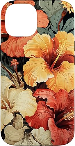 Miniatura 4 de Hawaiian Tropical Design Yellow Red Hibiscus Plumeria Case for iPhone 16