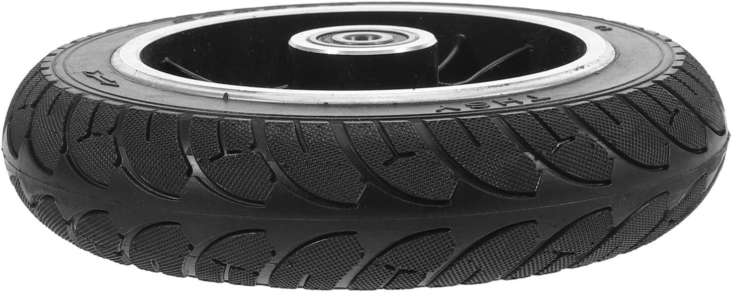 Electric Scooter Solid Rubber Tire 8 Inch 200x50 Tubeless Anti-explosion Replacement Wheel Aluminum Alloy Hub for Scooter Repair and Outdoor Riding
