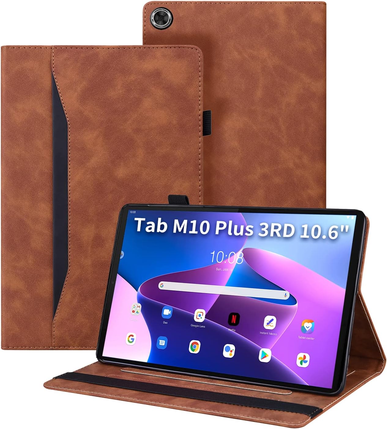 Hülle Für Lenovo Tab M10 Plus 3rd Gen 10,6 Zoll - PU Leder Case Mit Standfunktion