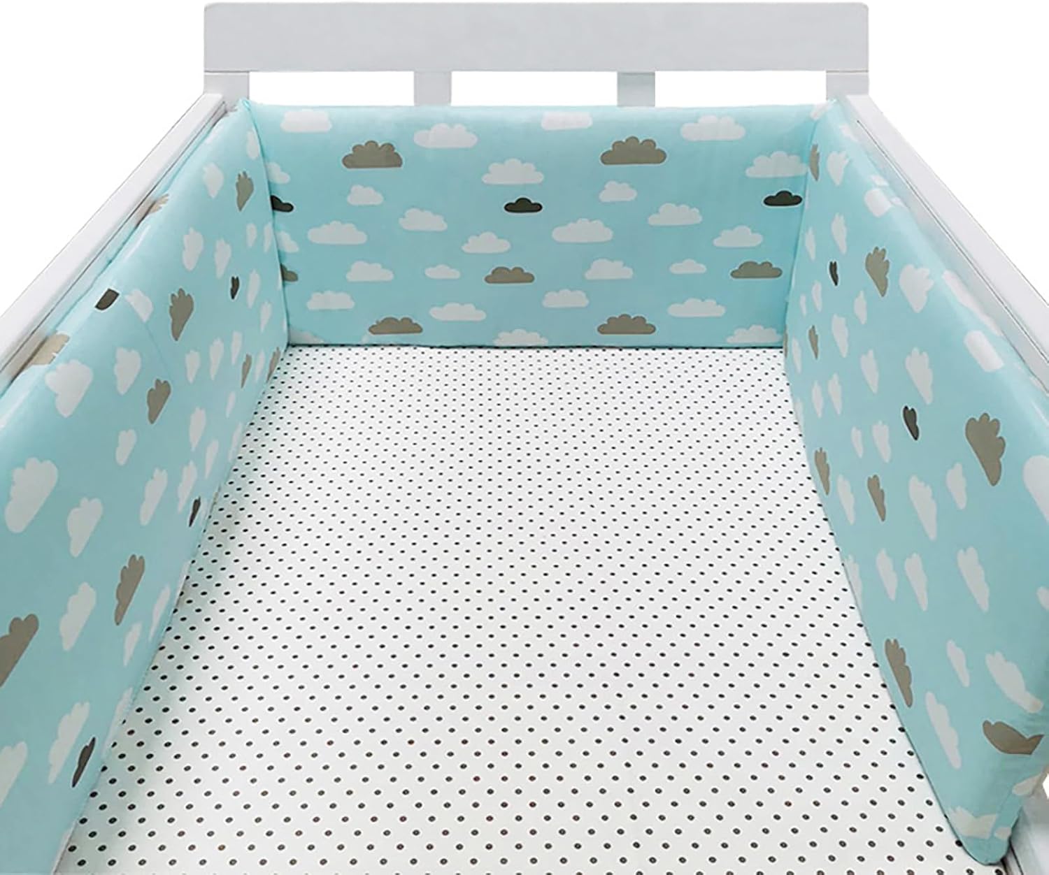 GYCF Crib Bumper Baby Cot Bumper Safe Breathable Cotton Crib Surrounds