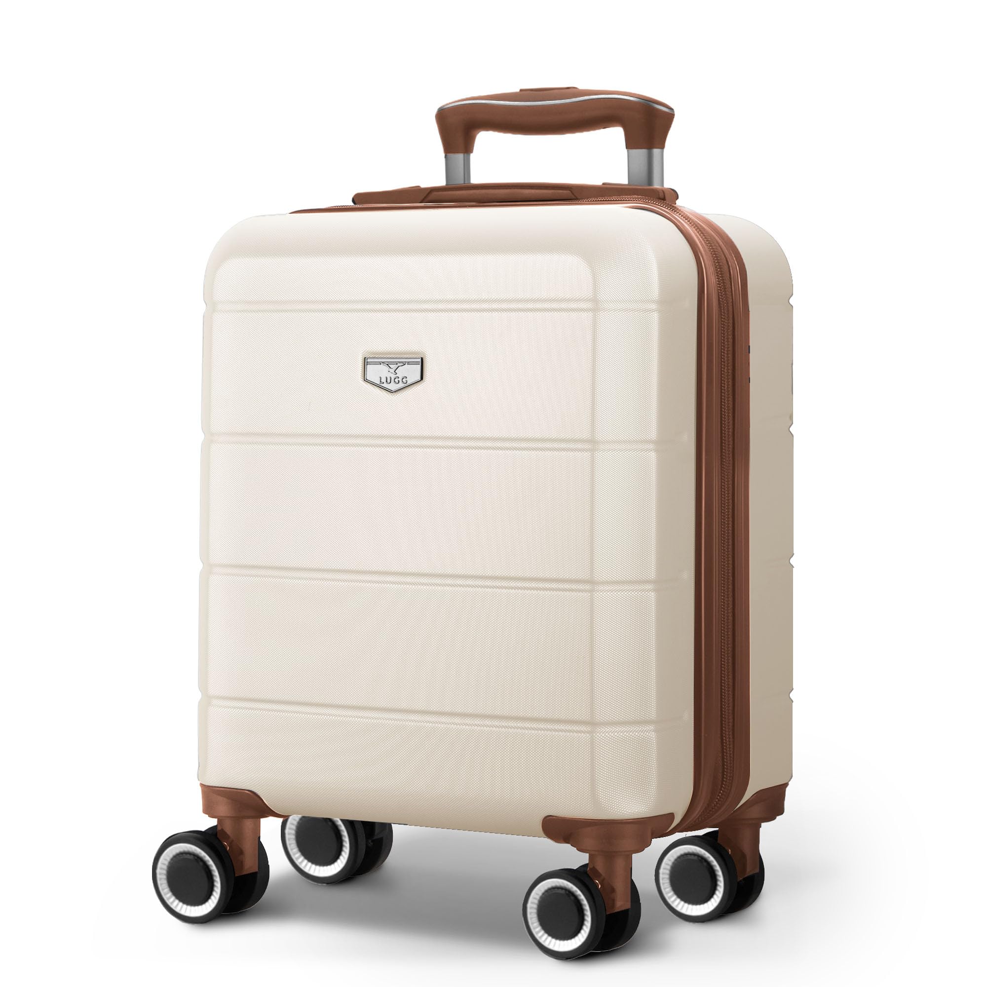 LUGG15 Inch Jetset Lightweight Travel Cabin Bag Carry On Approved Suitcase ABS Shell Protection Water Resistant & Safe Locking System Easyjet Free Under seat Luggage (45x33x20cm)