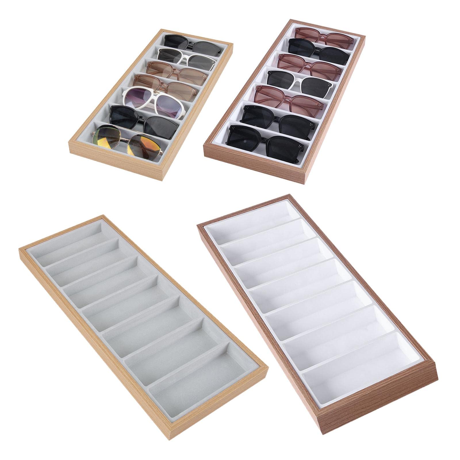 Colcolo 2pcs Gafas Joyería Bandeja Apilable Gafas de Terre Organizador de Almacenamiento