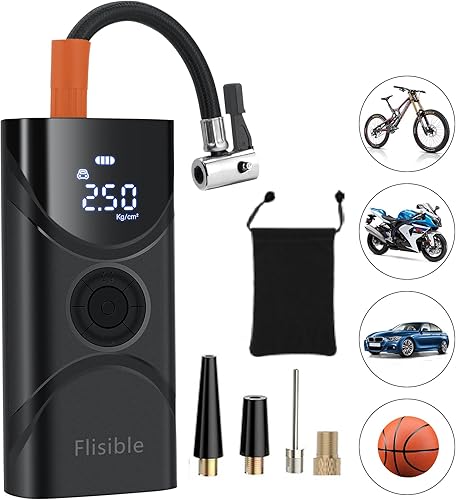 Inflador de neumáticos inalámbrico, compresor de aire portátil de 150 PSI, bomba rápida de 9000 mAh para neumáticos de automóvil, bicicleta,