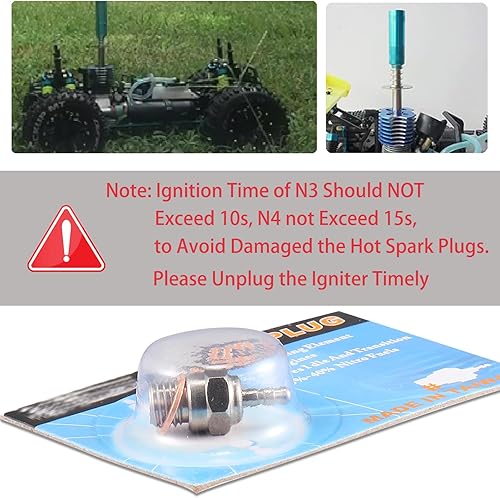Miniatura 4 de Bujías de encendido caliente N4 para Traxas T-maxx Kyosho HSP1 HPI Redcat 18 110 RC Car Truck Buggy Accesorios, paquete de 5 potentes piezas de