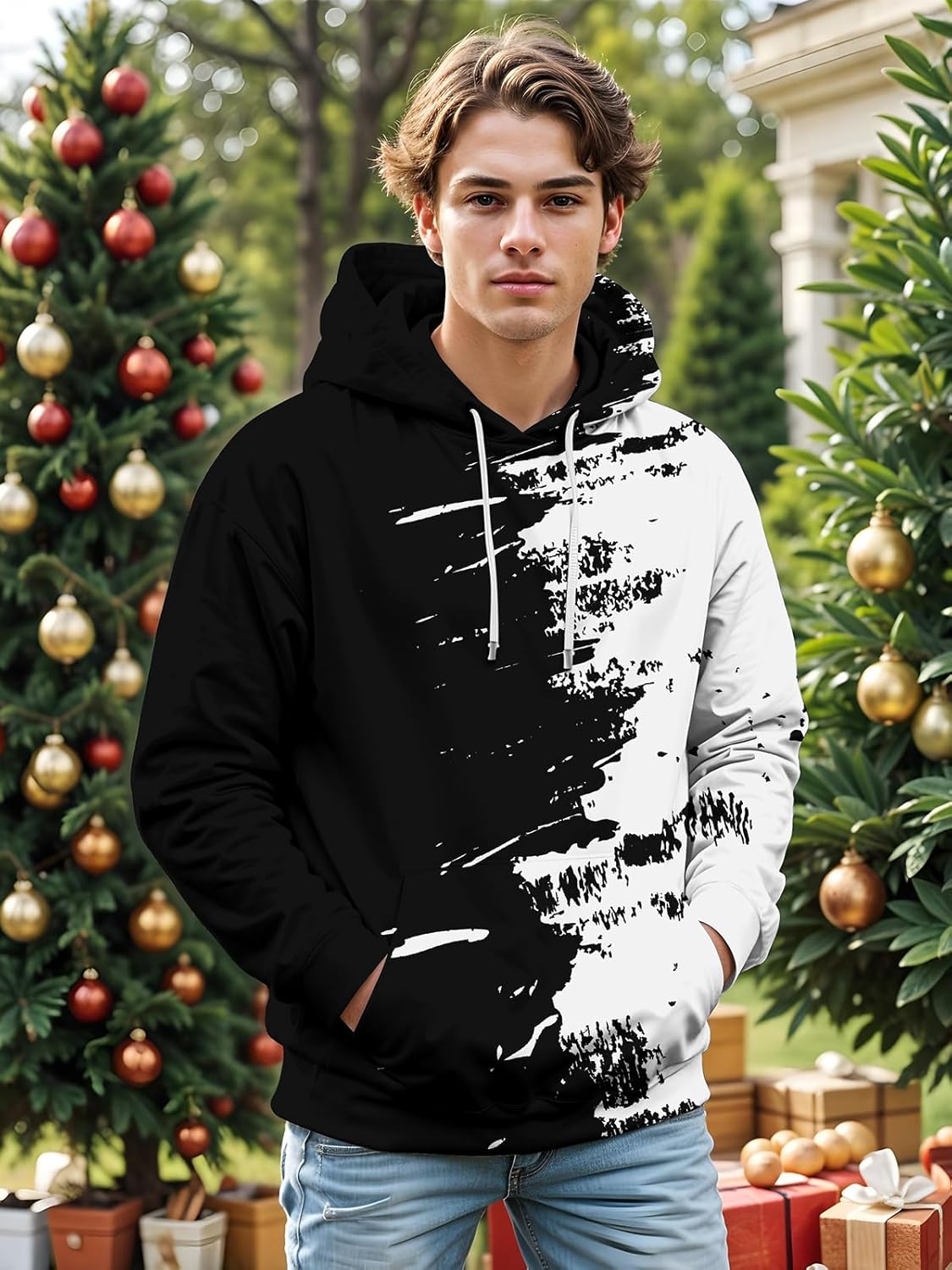 EIysee Graphic Hoodies for Men Women Sweatshirts Unisex Black Red Hoodies Pullover for Teen Boys Anime Hoodie Cool Designs - Image 4