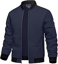 TACVASEN Men's Waterproof Windbreaker Jacket Mid Season Lightweight and Durable Casual Bombers