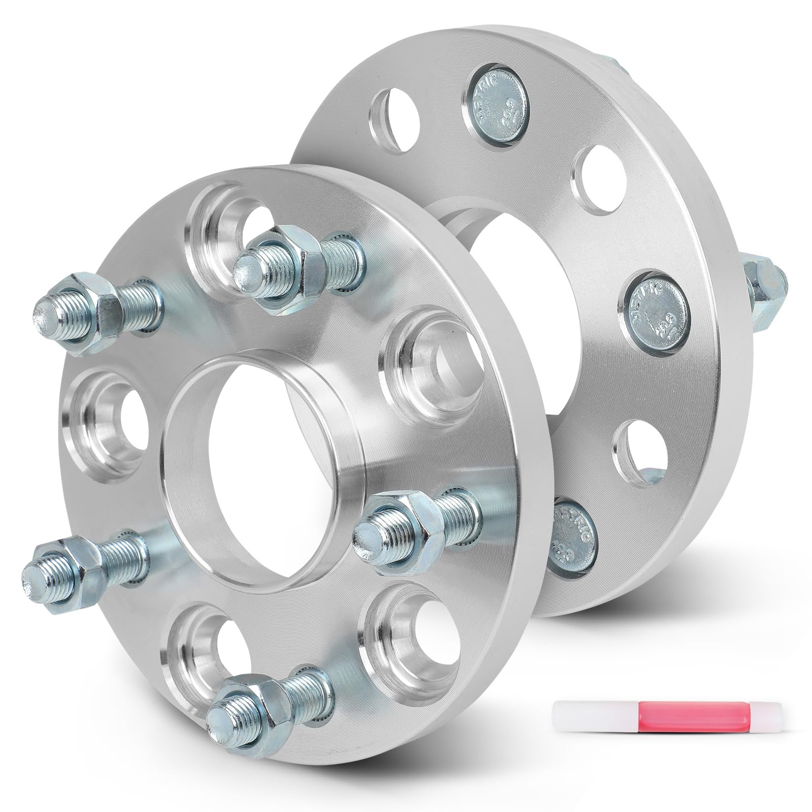 SCITOO 2Pcs 5x4.5 Wheel Spacers 15mm for Toyota Silver Wheel Adapters