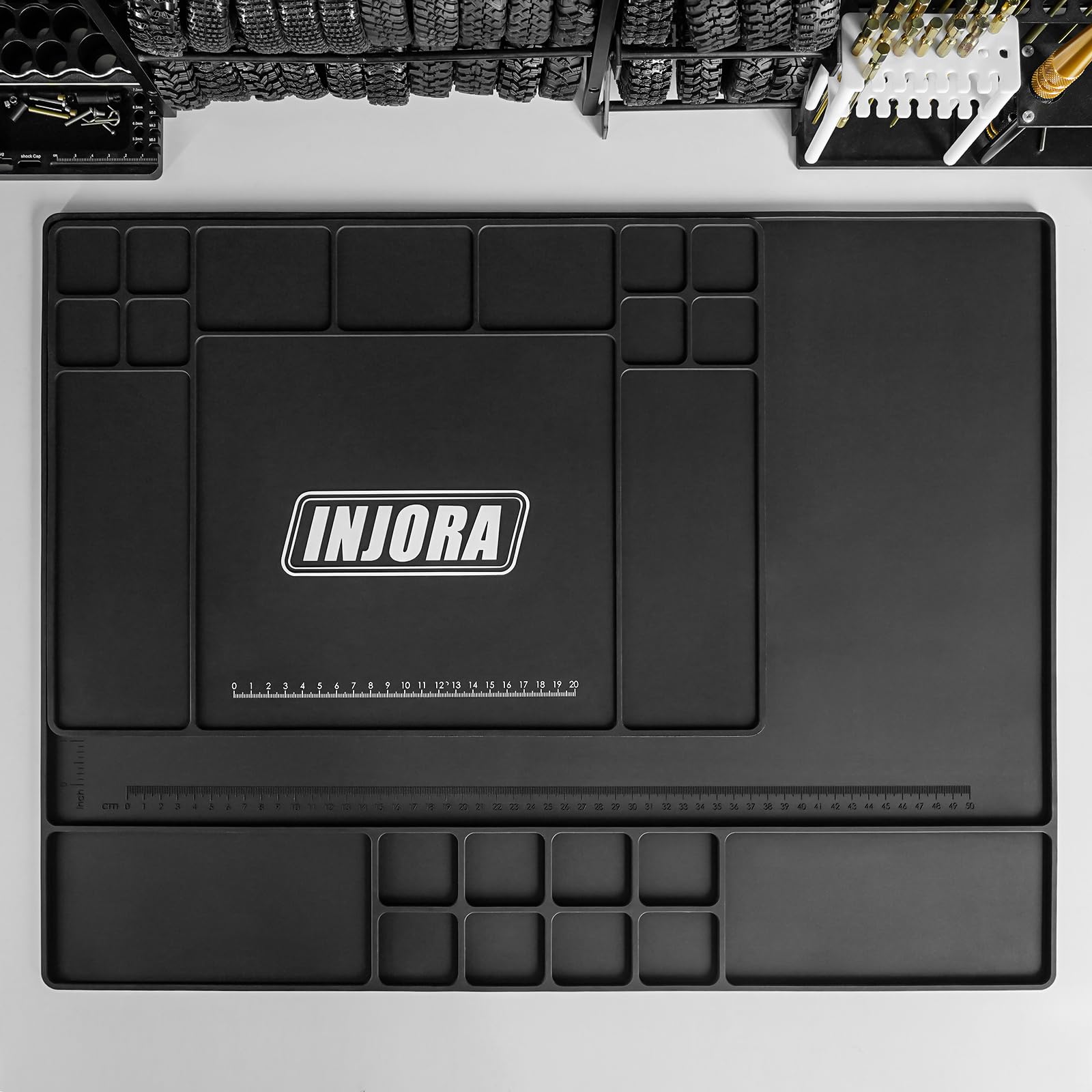 INJORA RC Silicone Pit Mat Work Mat for RC Car Upgrade (600x450mm) — Amazon image 9