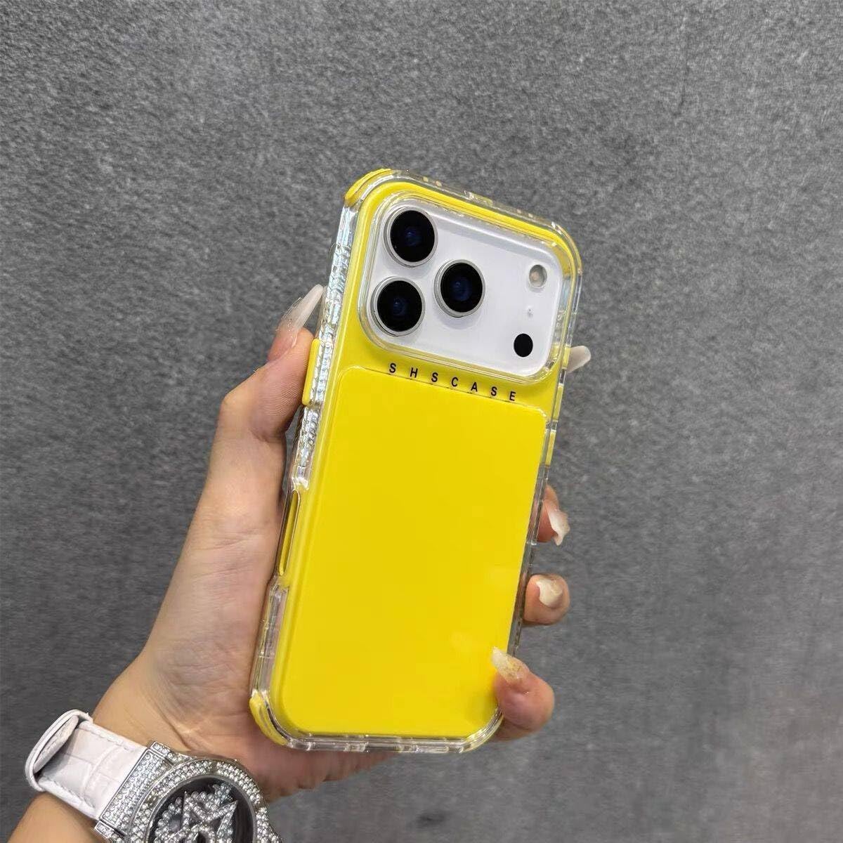 Coque iPhone 11 Pro jaune 2-en-1 double couche PC/TPU antichoc