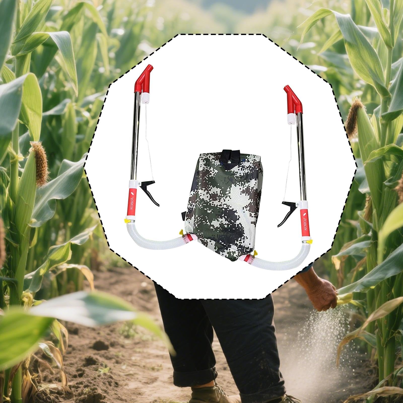 Spandiconcime, Fertilizzante, Letame, Facile da Usare, Strumento di fertilizzazione Portatile, distributore per Giardinaggio, Fattoria, Agricoltura, Doppio Tubo