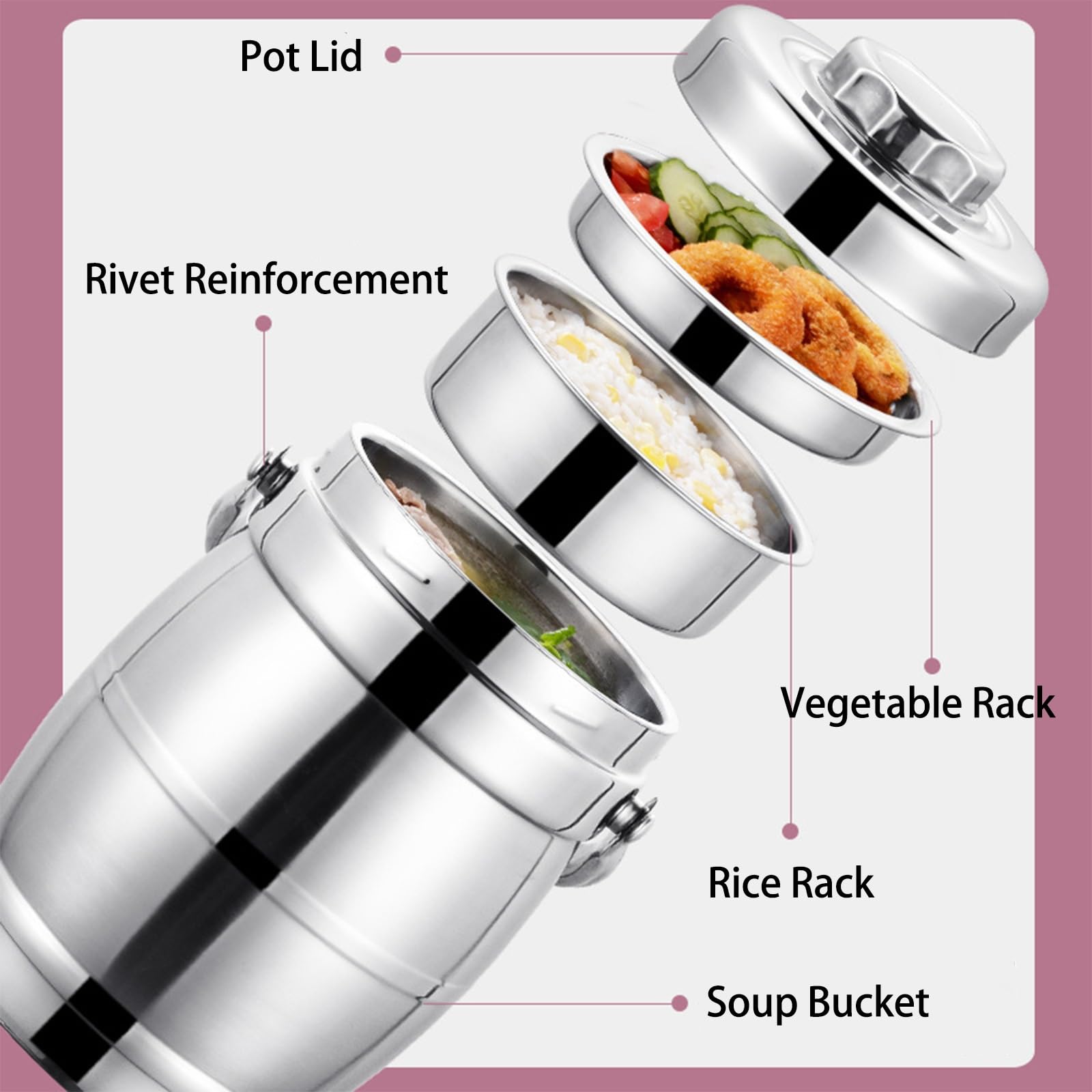 Isolierter Lebensmittelbehälter, Edelstahl-Thermo-Lunchbox, auslaufsichere Flasche für Mahlzeiten, Suppen und Snacks – perfekt für Schule, Arbeit, Reisen und Picknicks