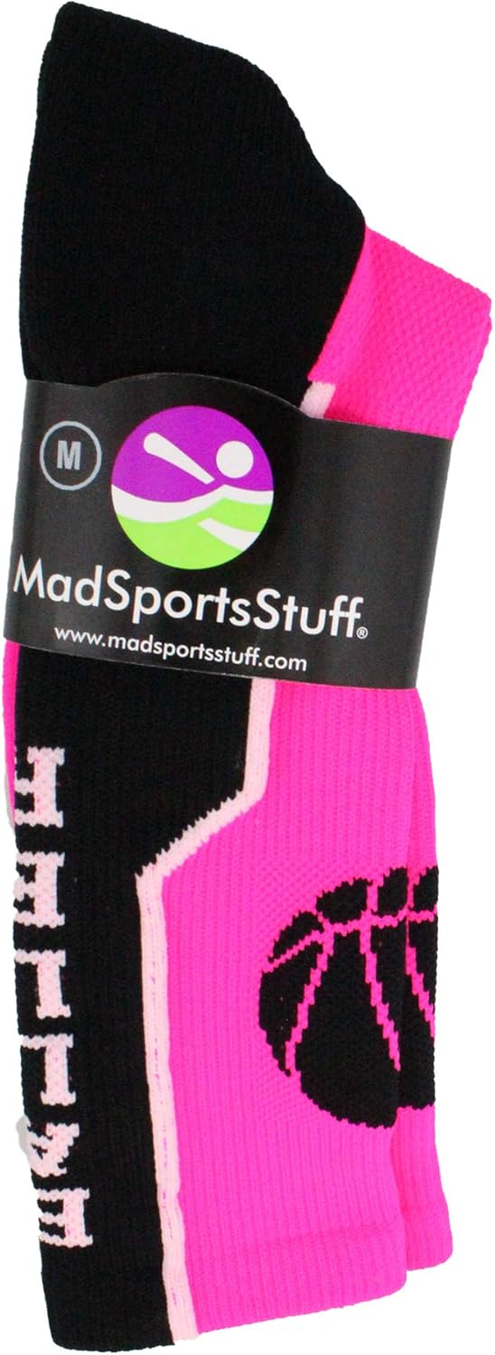MadSportsStuff Baller Basketball Socks with Basketball Logo Crew Length - Image 5