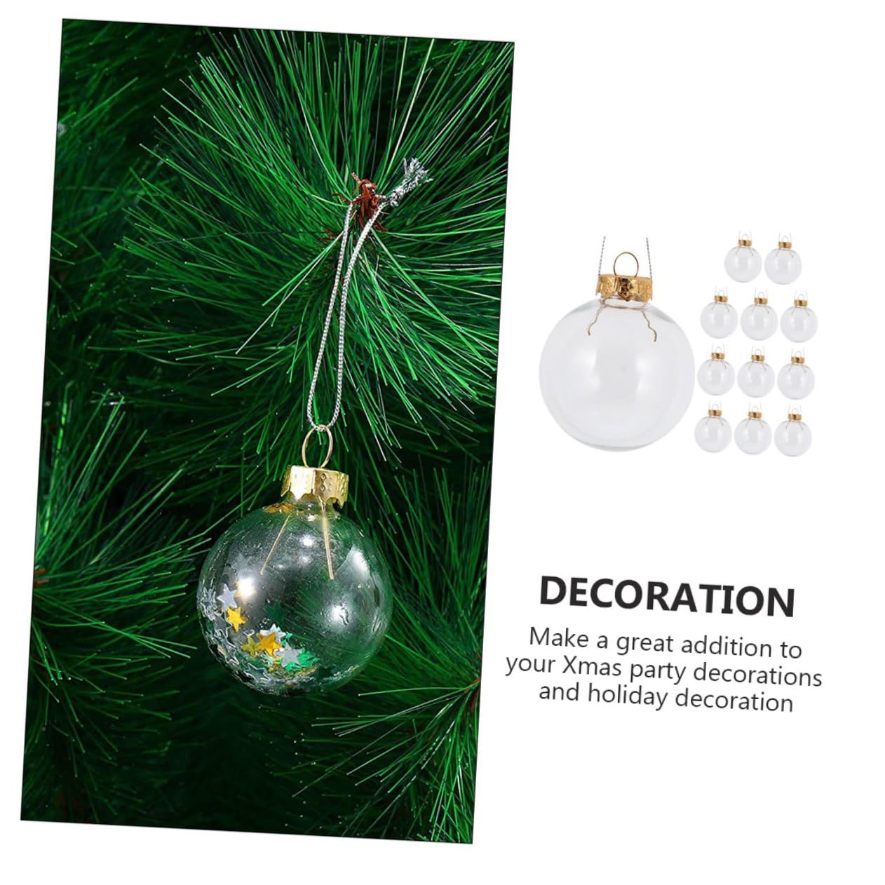 VALICLUD 12 Piezas Adornos de Bolas Navideñas Bolas Colgantes para Árbol de Navidad Decoración Colgante de Navidad Decorativas