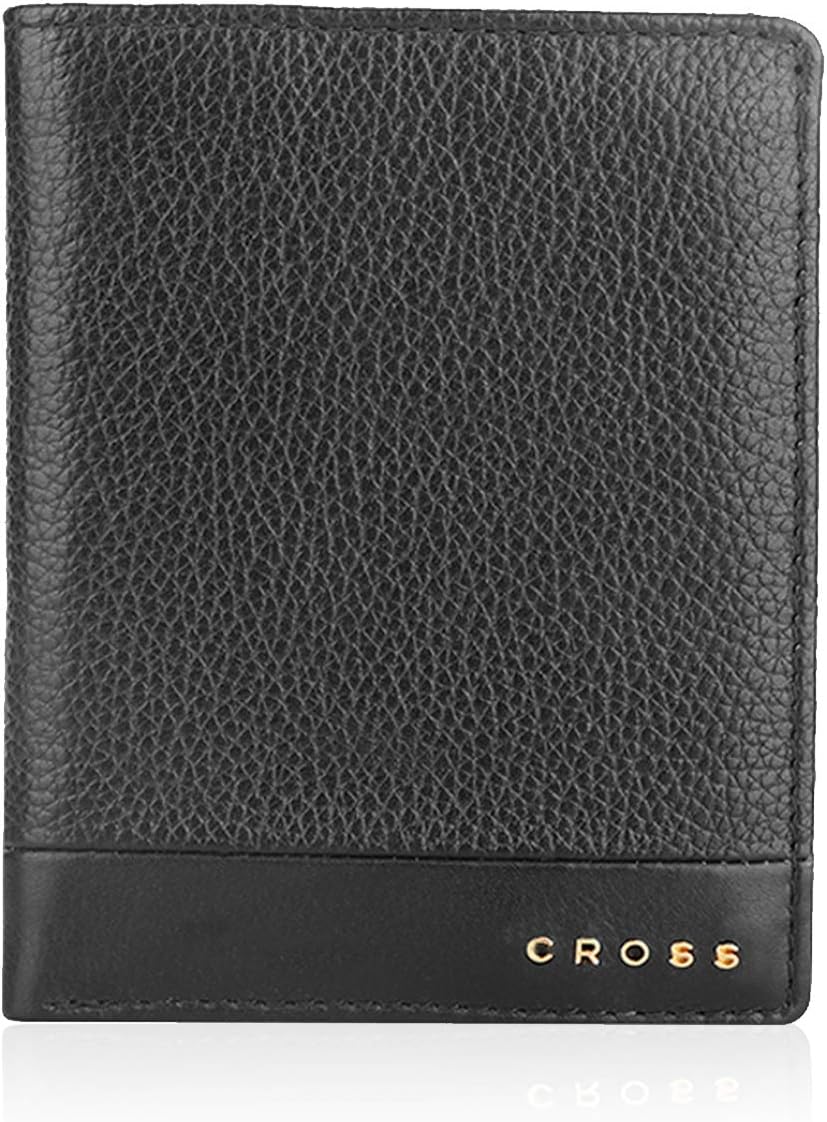 Cross Black Men's Wallet Stylish Genuine Leather Wallets for Men Latest Gents Purse with Card Holder Compartment (AC948008_2-1), Black, Stylish Wallet