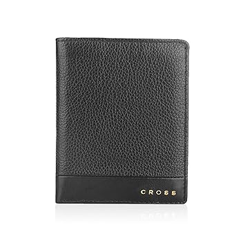 Cross Black Men's Wallet Stylish Genuine Leather Wallets for Men Latest Gents Purse with Card Holder Compartment (AC948008_2-1) - image, photos