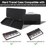 Khanka Cas de voyage pour Akai Professional MPK Mini IV MIDI Contrôleur de clavier/MPK Mini MK3 USB-C MIDI Contrôleur/Donneur DMK-25 PRO MIDI Contrôleur de clavier, cas seulement