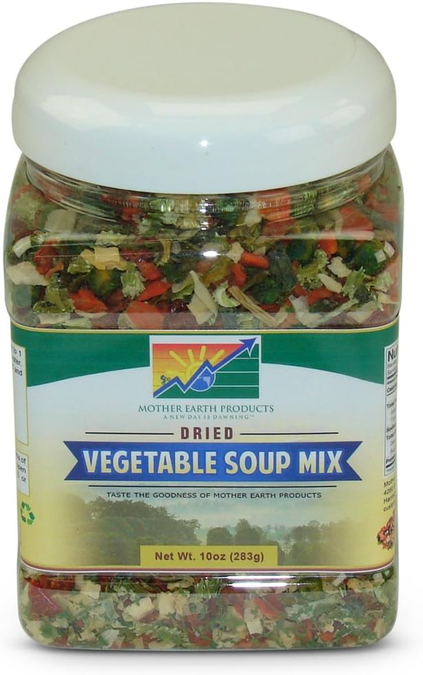 Mother Earth Products Dried Vegetable Soup Mix Jar, 10oz