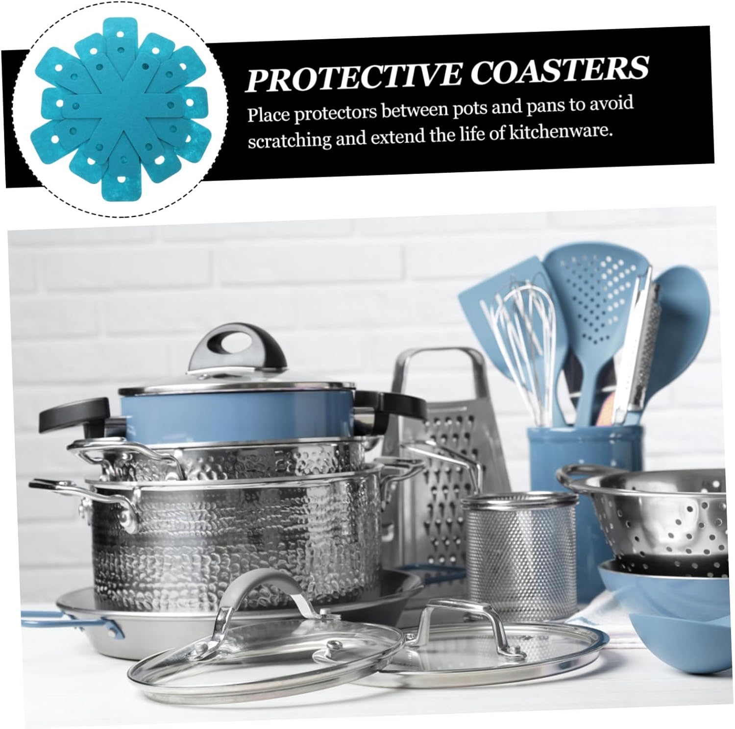 12pcs Elegant Pot Holders Floral Design Heat-Resistant Mats for Pan Protectors Kitchen Hot Pads