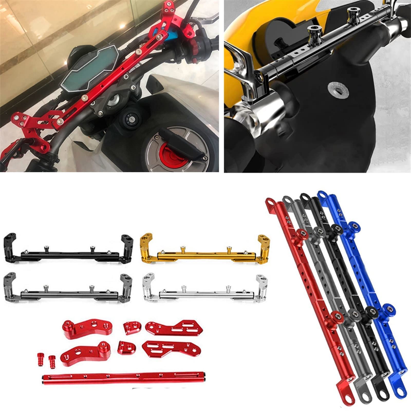 Motocykl Bilans Kierownica Poprzeczka Dla BMW F650GS F800R F800GT F700GS G650GS F650CS/ABS (Kolor : Silver A, Rozmiar : 1)