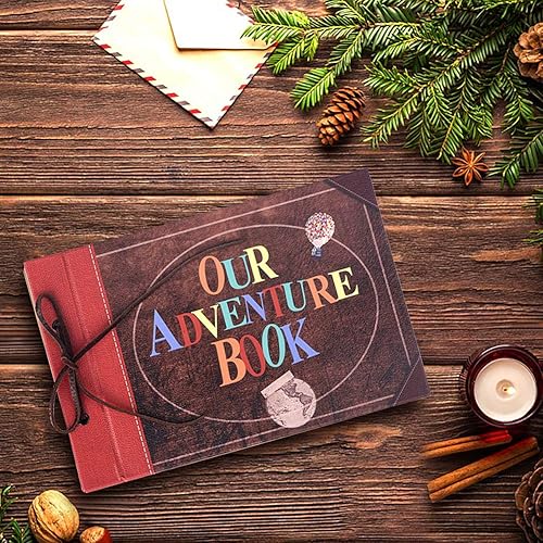 Miniatura 4 de Our Adventure Book - Álbum de fotos hecho a mano de 11.92 x 7.62 pulgadas, álbum de fotos con memoria atemporal 3D retro en relieve en la cubierta