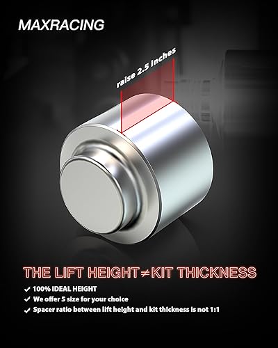 Miniatura 68 de MAXRACING - Kit de nivelación frontal de 2.5 pulgadas, para tracción de 2 y 4 llantas