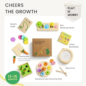 Tiny Land Montessori Toy Set for Baby 13-15 Months & 16-18 Months