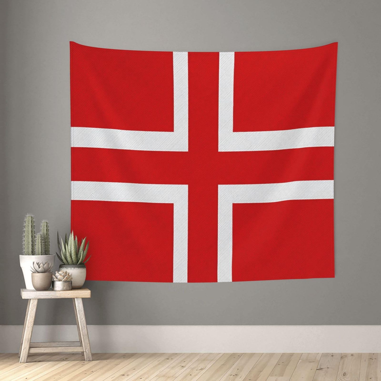 XOPEKVLAWM Tapestry Wall Hanging for Bedroom Aesthetic Wall Mural Tapestries 152x130 cm Art Backdrop Denmark Danish Flag Tapestries Landscape Poster Tapestry for Living Room Dorm Office Home Decor
