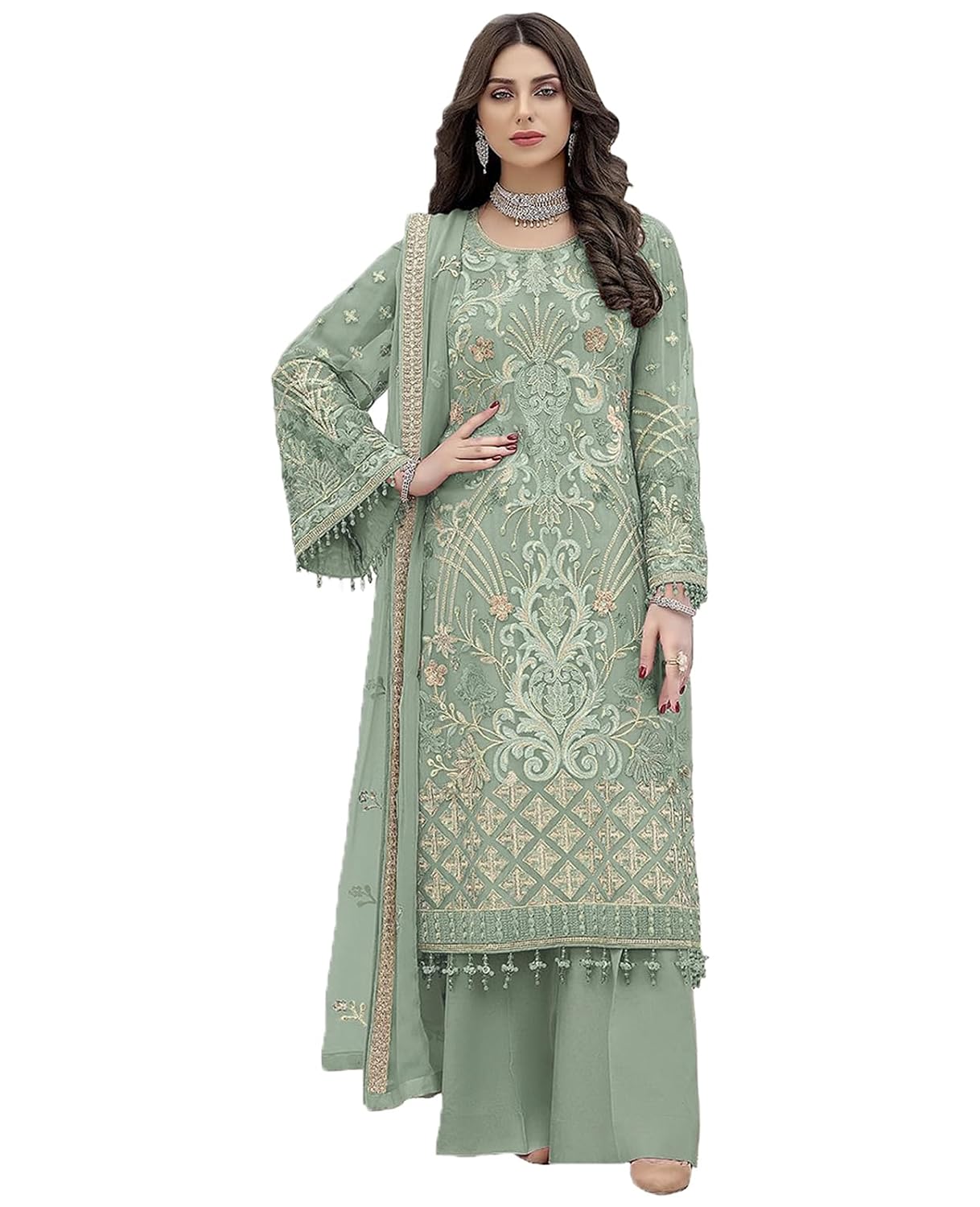 IYALAFAB Women's Georgette Semi Stitched Salwar Suit In Purple1 Colour SF171819 - Review, Price and Buying Guide