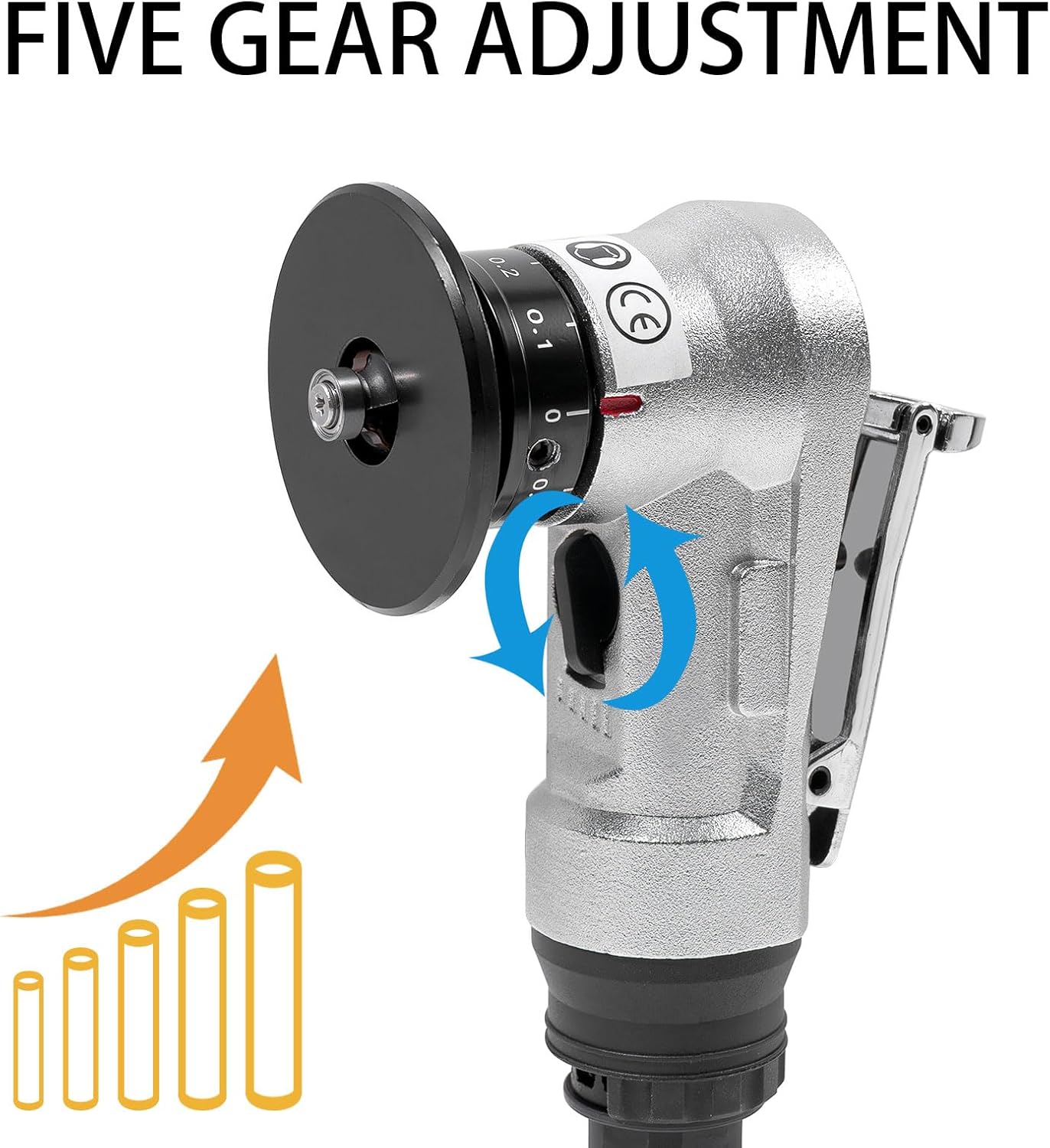 2 in 1 Mini Air Chamfering Machine, Portable Handheld Pneumatic Chamfer Tool with Accessories, 45 Degree Arc Air Beveling Machine for Trimming and Deburring, WUA-Z0M-US3701