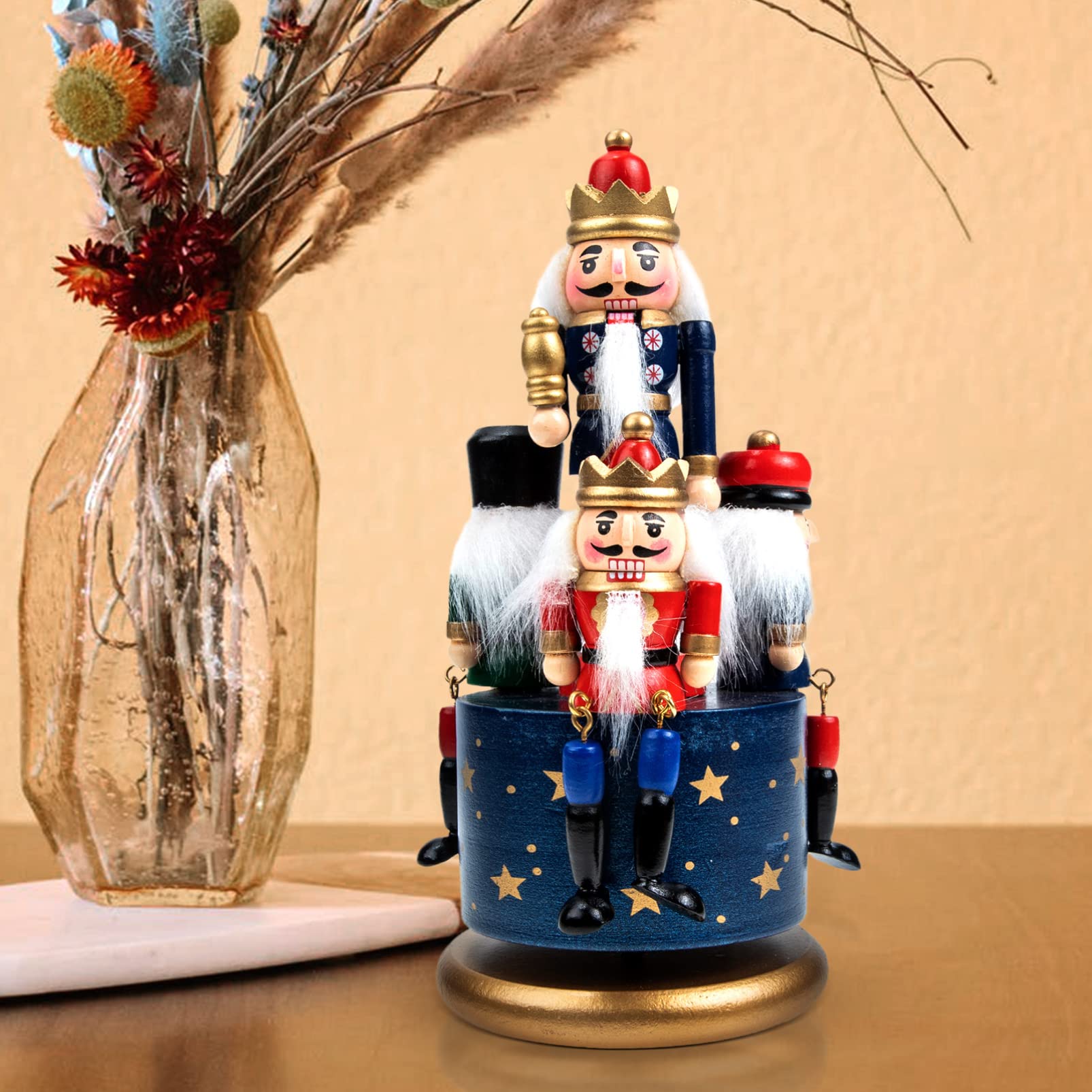 PRETYZOOM Carillon Natalizio in Legno Decorazione Musicale Per Interni Scatola Musicale Design Artigianale Accessori Per Regali Di Compleanno Regalo Per Amanti Della Musica