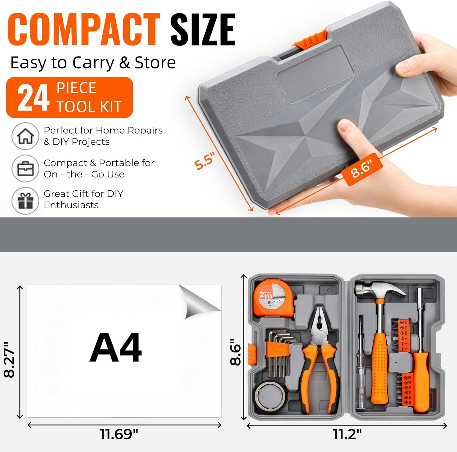 Transform Your Home: Discover the 24-Piece DIY Tool Kit Review!