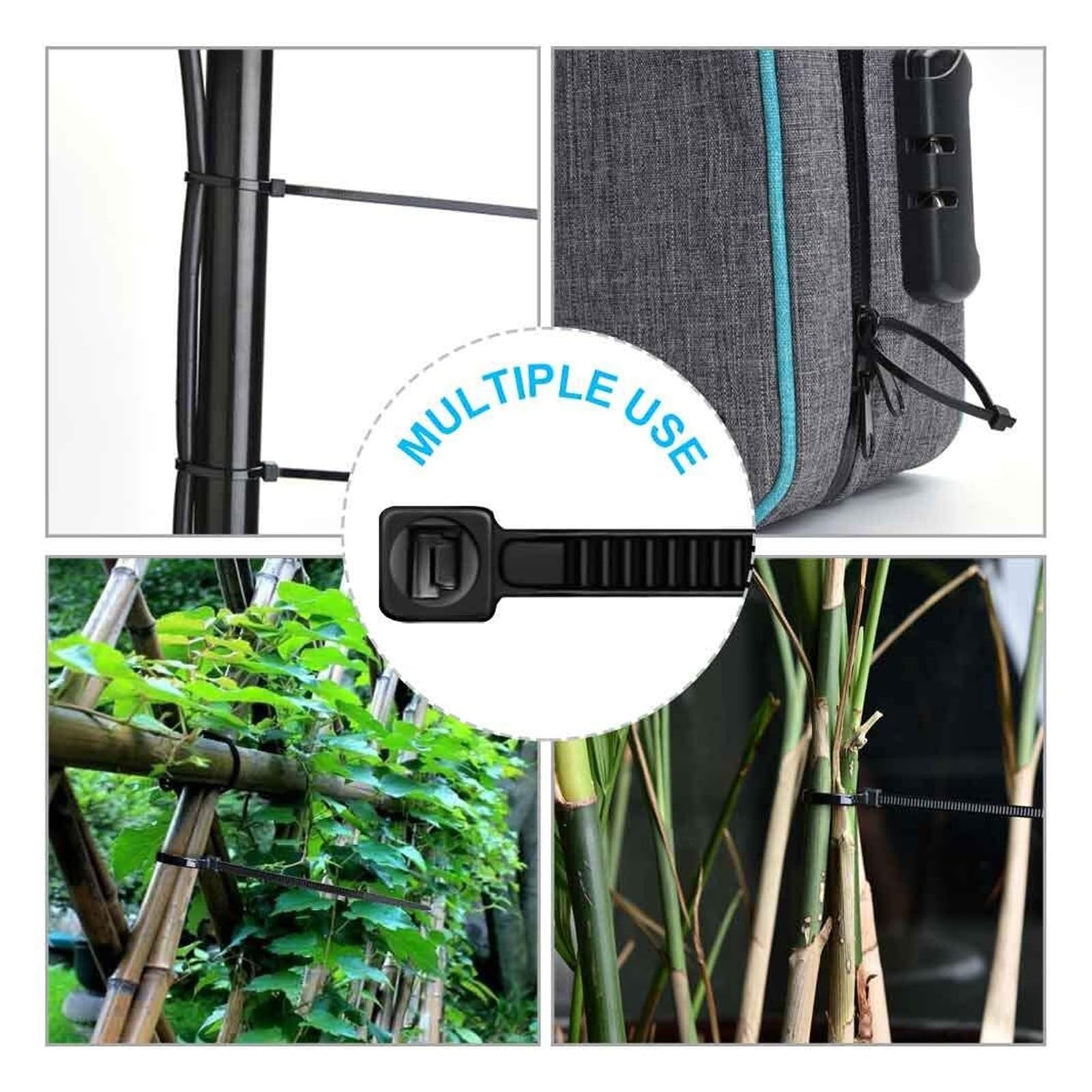 Amazon.com: NORAZE 500pcs Cable Tie Heavy Duty Zip Ties 3x200
