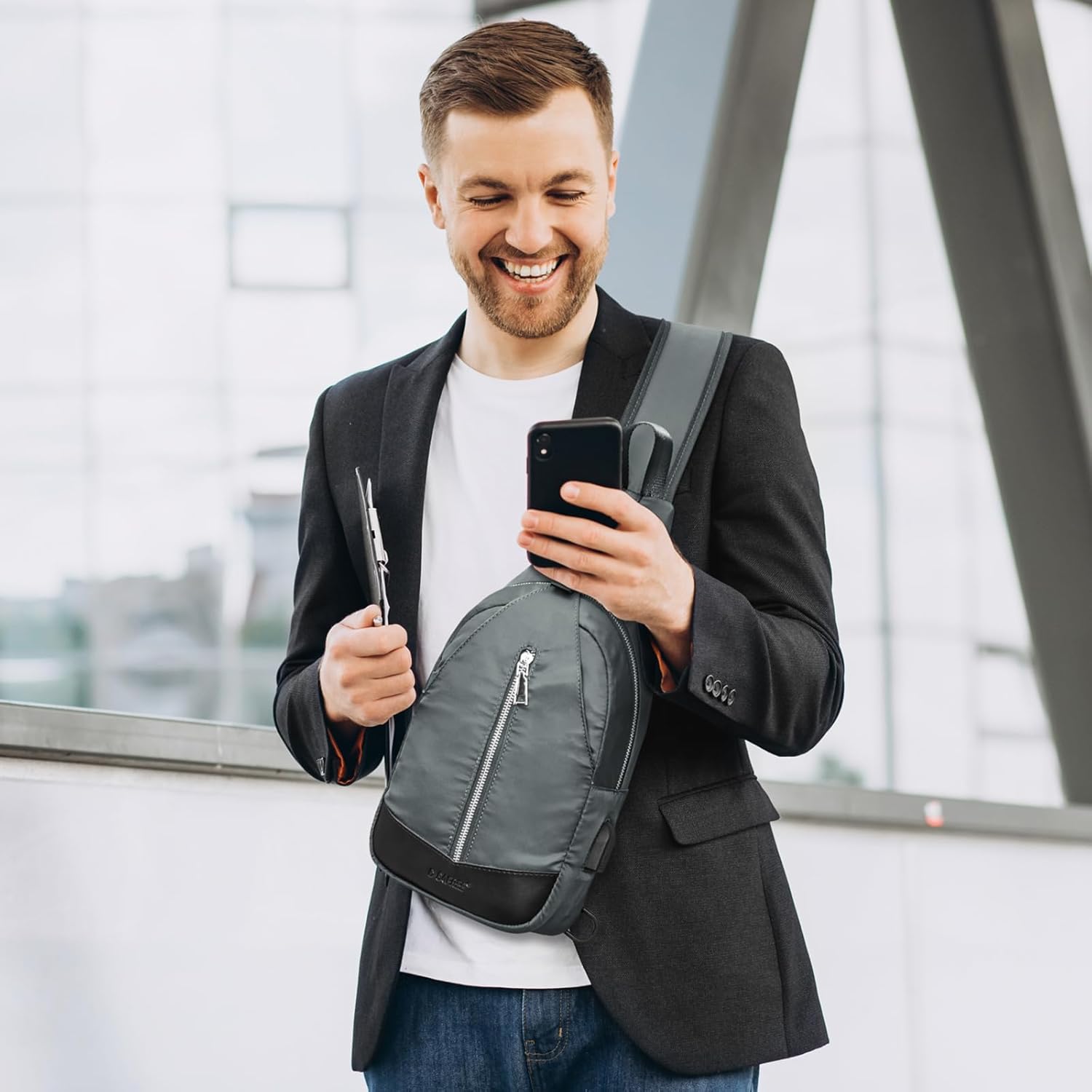 G4Free Sling Bag RFID Blocking Crossbody Sling Backpack Small Shoulder Chest Bag Daypack with Earphone Hole Men Women Hiking - Image 7