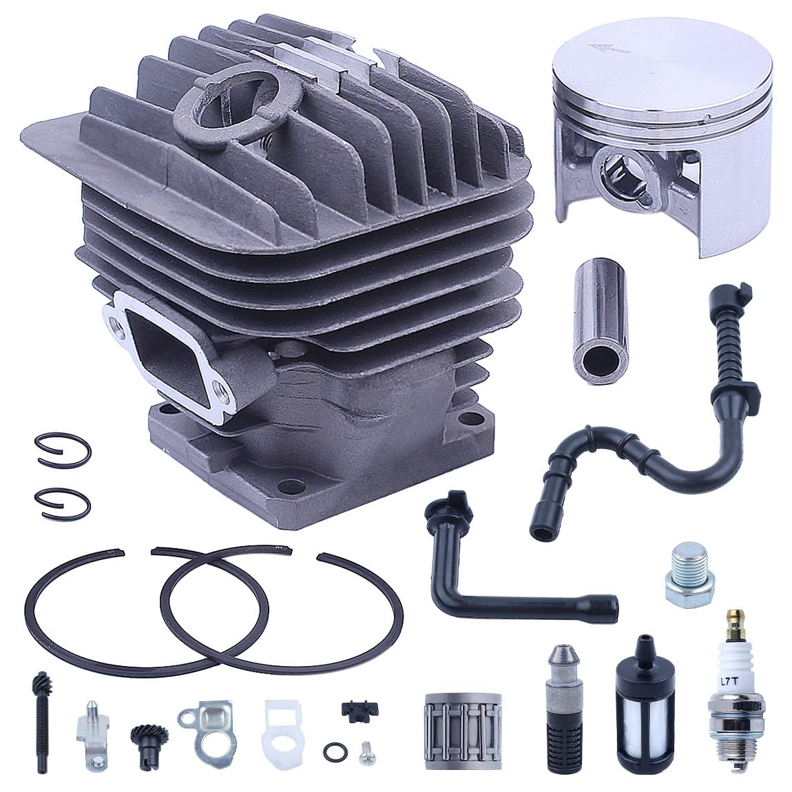 Kit de pistón de Cilindro de 52mm for Stihl MS460 046, ajustador de Cadena de línea de Filtro de Aceite Combustible, Accesorios de Motor de Motosierra de 2 Tiempos [Reemplazo]