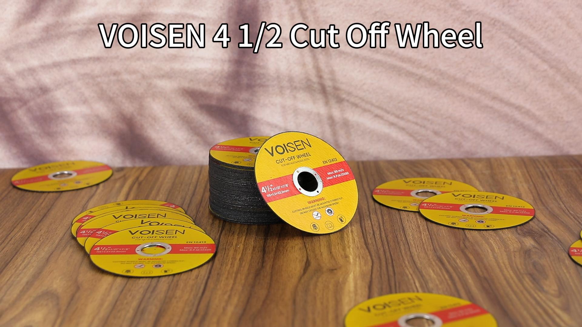 Image of VOISEN 4 1 /2 Cut Off Wheel,200 PCS Angle Grinder Cutting Disc 4-1 /2 inch x 1 /21 inch x 7 /8 inch Thin Metal & Stainless Steel Cutting Wheel,Grinder Blades Professional Fast Cutting Disc