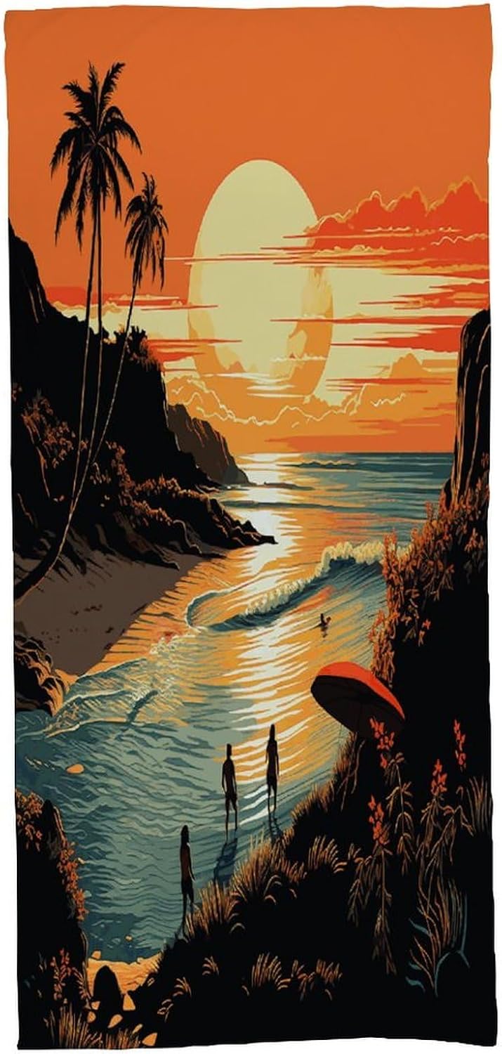 Original Poster for Endless Summer Towel Vacation Accessories Essentials Soft Lighterweight，Bath Towel for Adults Women Men，Bath Towels Gift for All Occasions, Machine Washable.