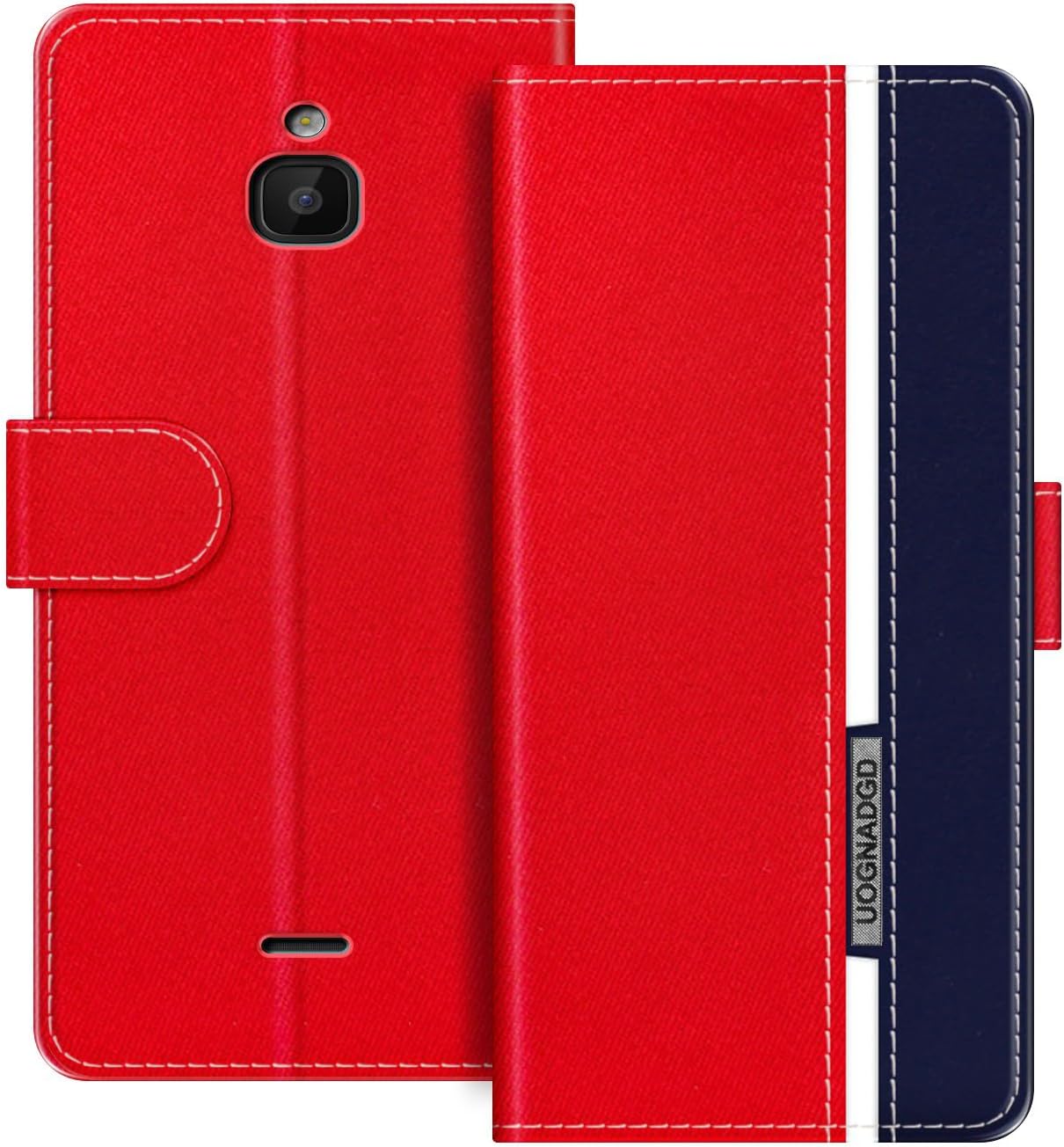 Leather Phone Case Compatible with Nokia 6300 4G 2020 Flip Wallet Cover with Magnetic Closure, Kickstand & Card Holders, Shockproof Protection (Red)