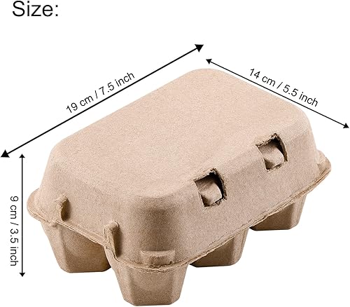 Miniatura 3 de Paquete de 20 cajas de cartón de huevo de pato jumbo vintage, media docena de cartón de papel para gansos de tamaño normal, soporte para