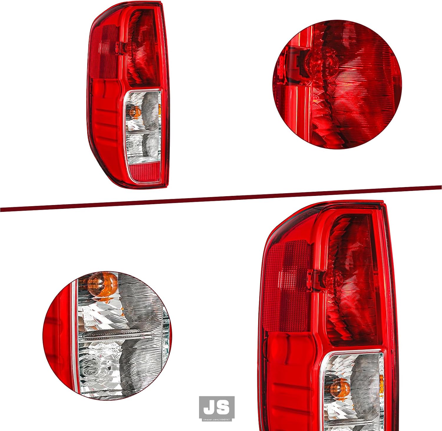 JSBOYAT Tail Light Assembly with Bulbs Replacement for 2005-2021 Nissan Frontier and 2009-2012 Suzuki Equator Outer Rear Taillamp Brake Light Left Driver Side