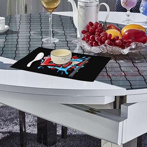 Miniatura 4 de Canada Eh Red Maple Leaf Placemats Set of 6 Resistant Table Mats Washable Place Mats for Dinner Party Table Decoration