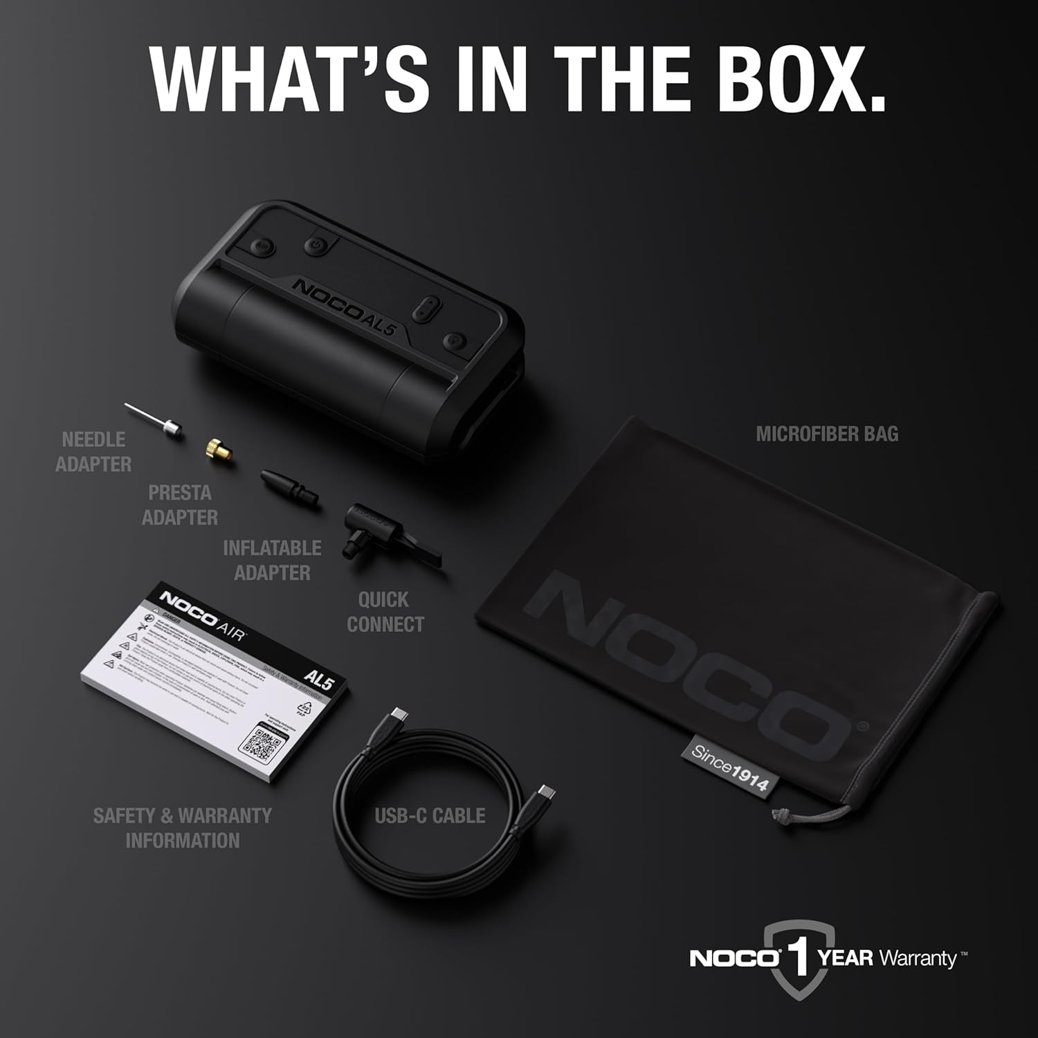 NOCO Air AL5: UltraFast 5A Cordless Tire Inflator – Portable Battery-Powered Air Compressor Pump – 17 SLPM Airflow Inflates 0–40 PSI in 7 Minutes – Digital Gauge + Auto-Shutoff - Image 8