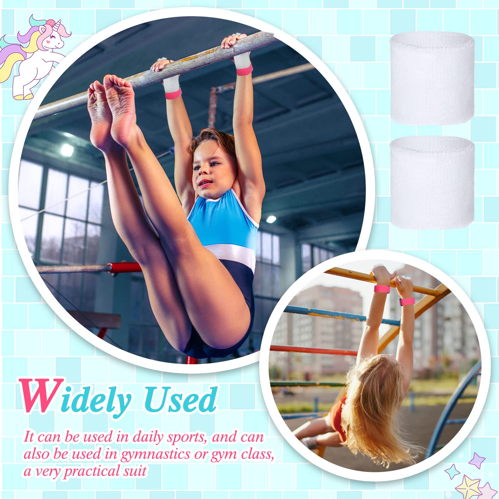 BBTO Kinder Fitness Griffpads - Handschutz Mit Schweißbändern Set