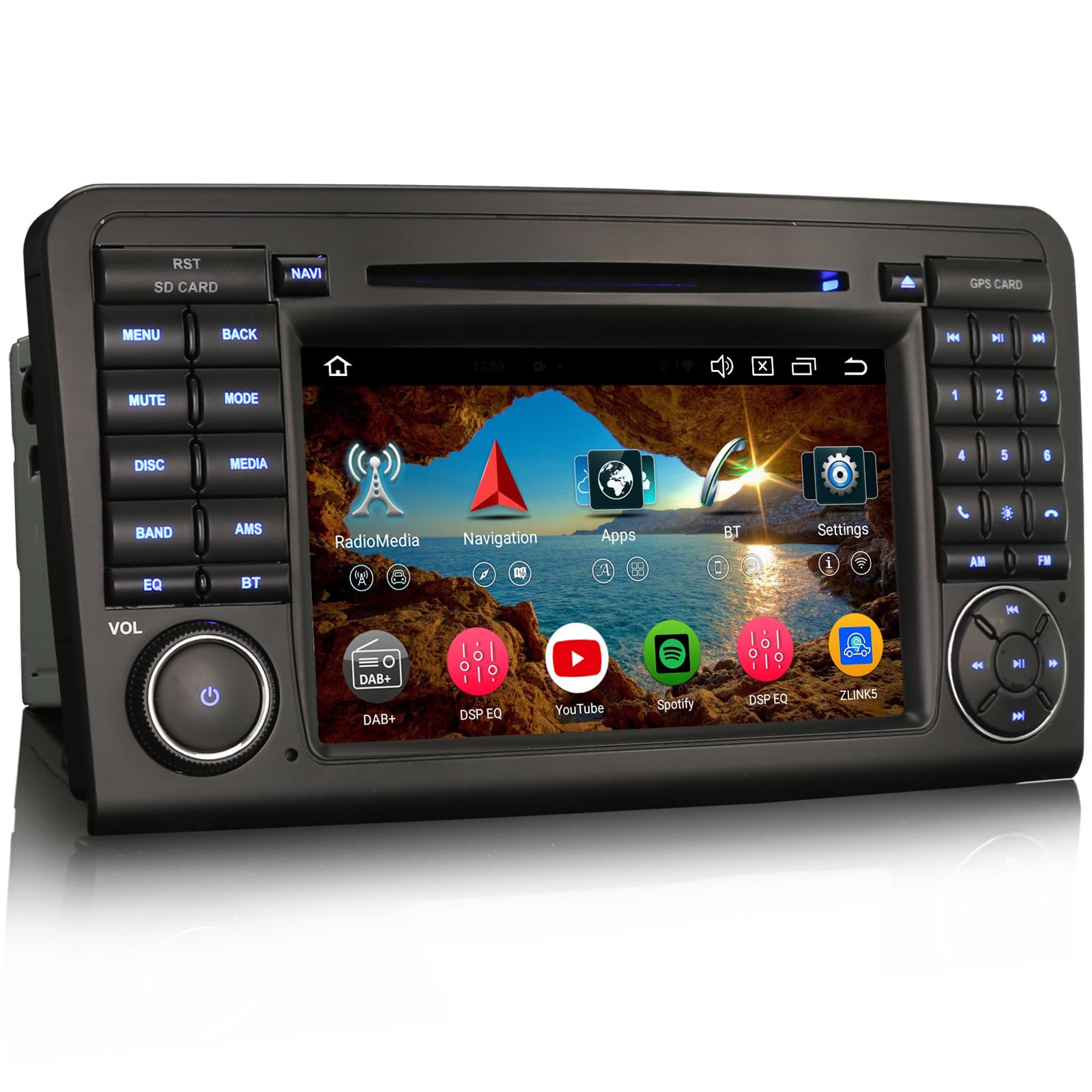 8" Android 12 Car Radio GPS Navi With WiFi For Mercedes Benz W164 X164 ML GL 350 450